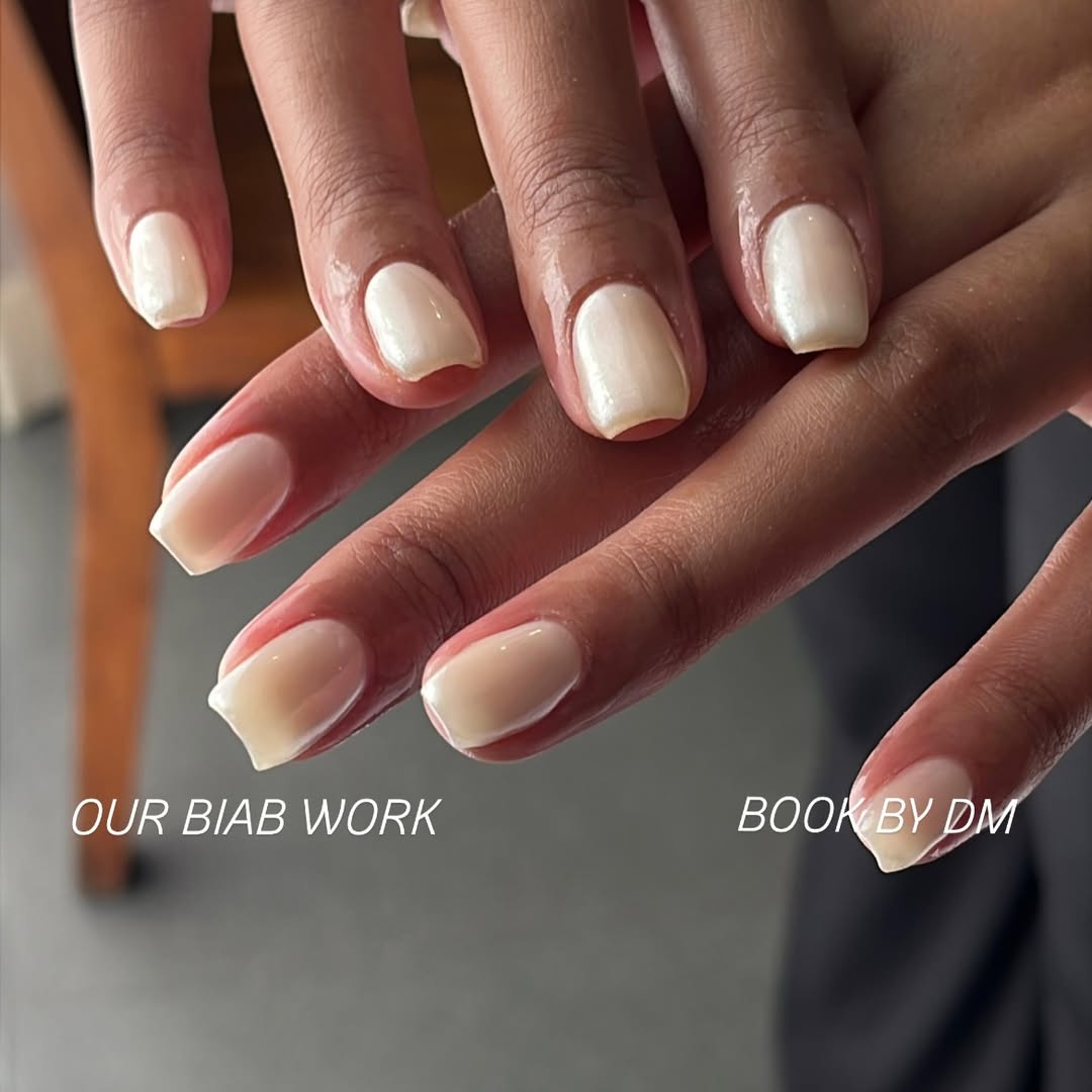Custom nail art consultation, ivory glossy finish
